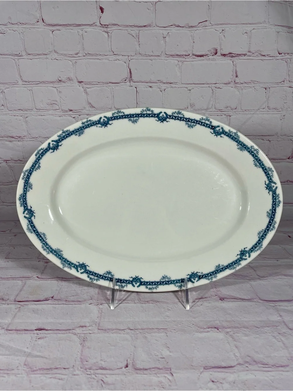 Vintage Scammell’s Restaurant Ware Lamberton China Blue and White Oval Platter